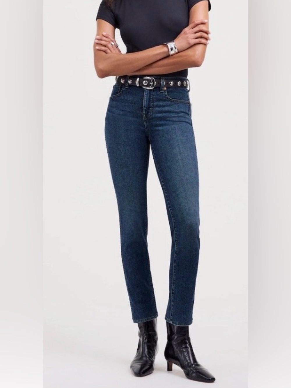 Madewell Stovepipe Jeans 28P Petite High Rise Slim Straight Denim